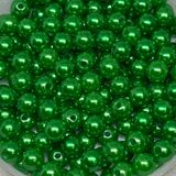 Бусины (пластиковые, круглые) размер Ø8 ММ, цвет зеленый, упаковка 98-100 шт 016477 фото