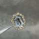 Серединка для бантиков со стразами, прозрачный (оправа золото) 2,1&times;1,7 см, 1 шт 020728 фото 1