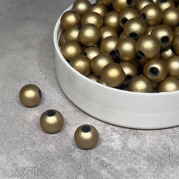 Намистини- Гальваніка- 8 мм, золото, арт 020873, &asymp;24 грам упаковка -78-80 шт 020873 фото