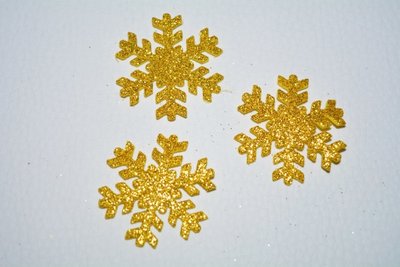 Заготовка из фоамирана Снежинка золото, 4,0 см, набор 4 шт. 05818 фото